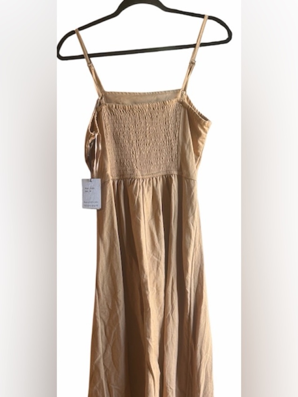 Japna Nude-Beige Midi Slip Dress